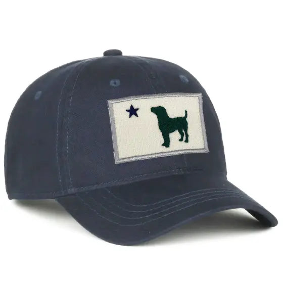 Maine Flag Dog Patch Twill Hat SHOP ROGUE WEAR Hats Navy