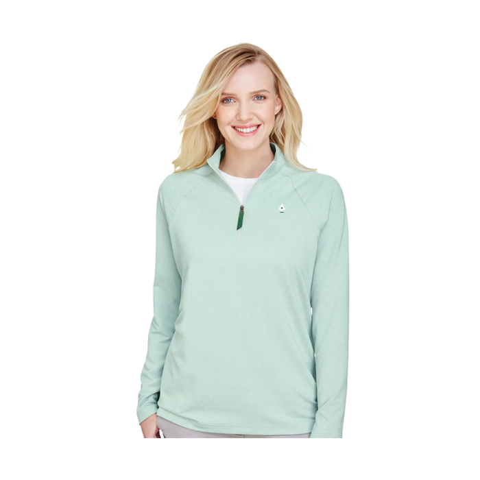 Women's UV Protection Micro-Stripe 1/4 Zip ROGUE LIFE MAINE OUTERWEAR