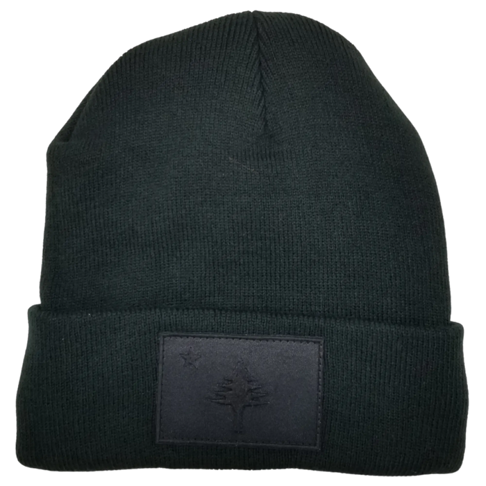 MAINE Flag Black Patch Fleece-Lined Beanie SHOP ROGUE WEAR Beanies
