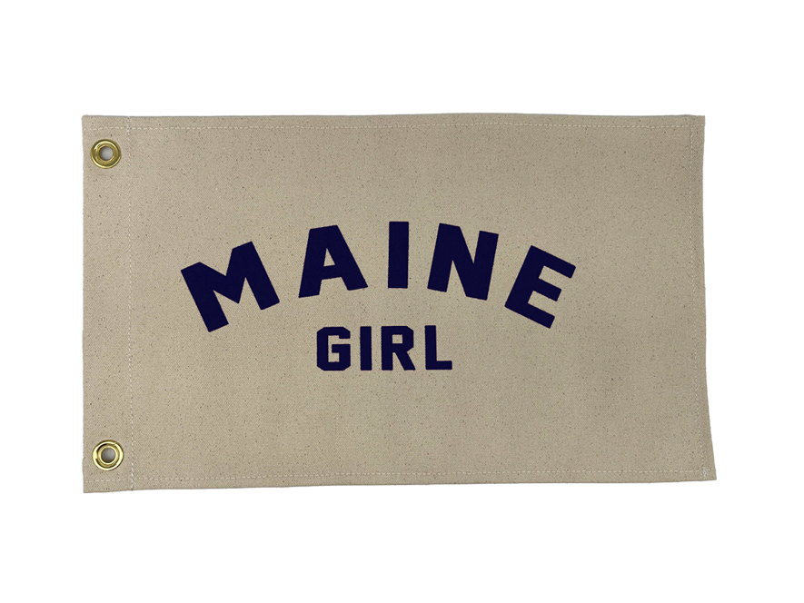 Maine Girl Canvas Flag
