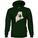 Maine State Flag Hoodie SHOP ROGUE WEAR hoodie 3XL-Evergreen