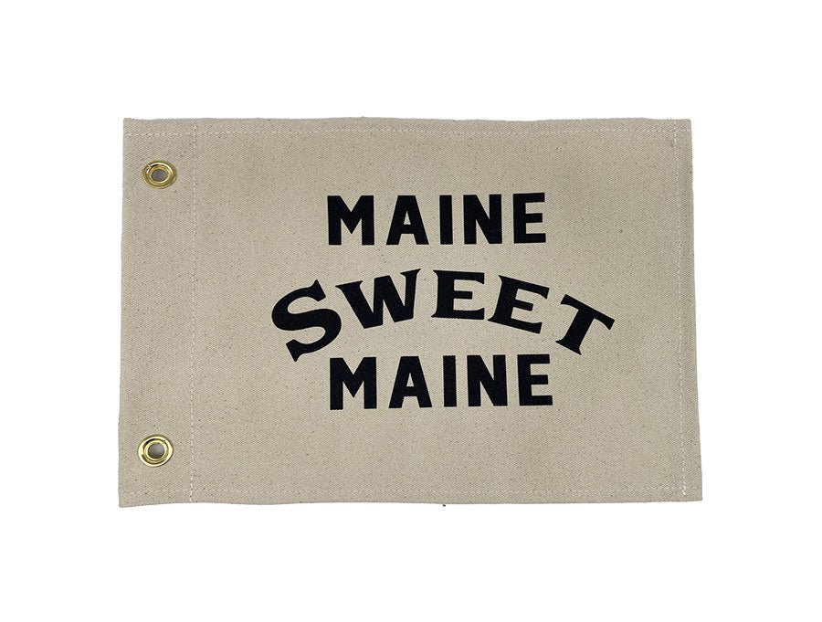 Maine Sweet Maine Canvas Flag Rogue Life Maine Decor