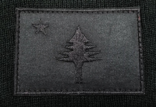 MAINE Flag Black Patch Fleece-Lined Beanie SHOP ROGUE WEAR Beanies