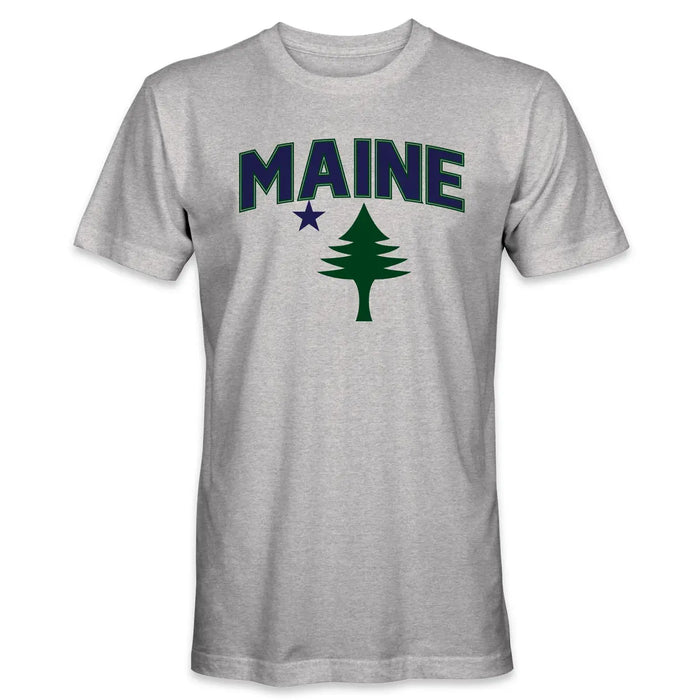 Maine Arch T-Shirt SHOP ROGUE WEAR T-shirt 3XL-Heather-Grey