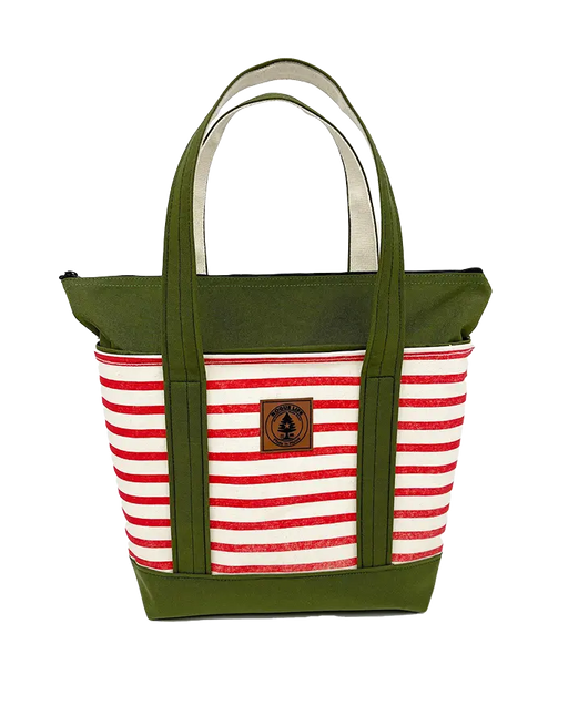 Rogue's Striped Medium Tote Bag SHOP ROGUE WEAR Bags Red-Moss