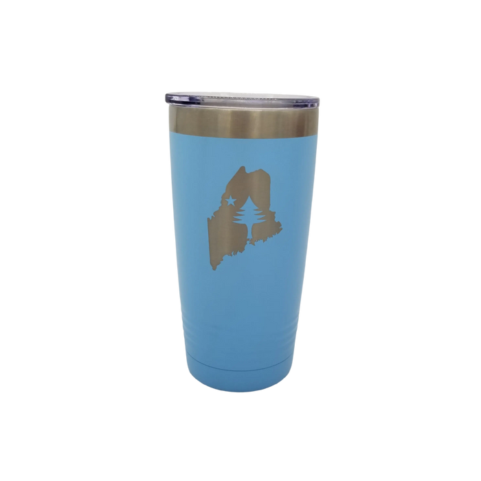 State of Maine/Maine Flag Large Insulate Tumbler SHOP ROGUE WEAR Accessories Powder-Blue