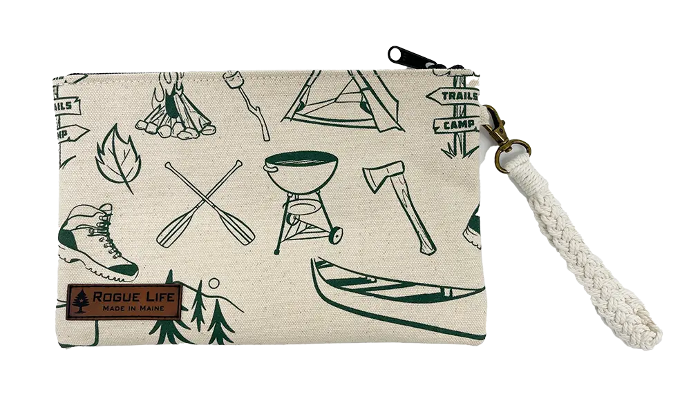 Upto Camp Zipper Pouch Wristlet ROGUE LIFE MAINE