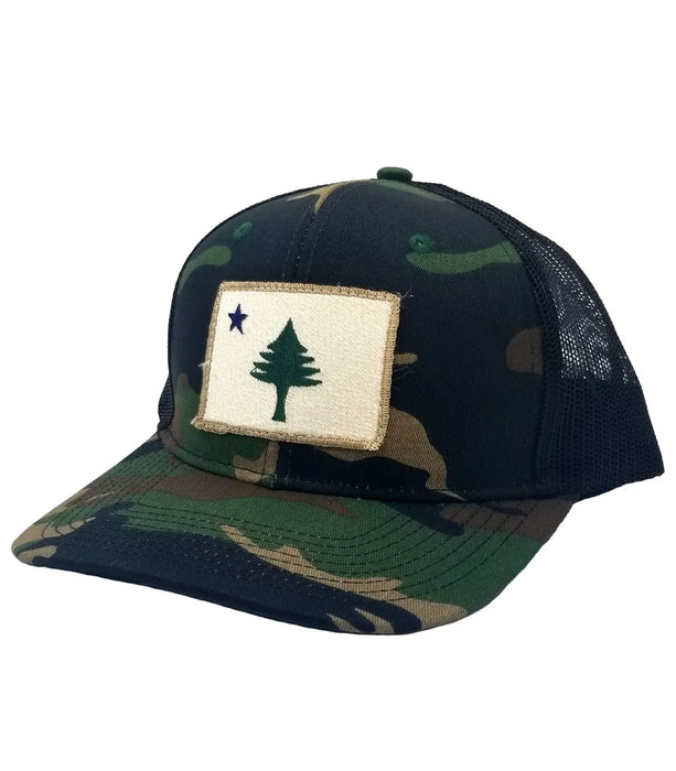 ME Flag Patch Camo Trucker Hat SHOP ROGUE WEAR - product.metafields.shopify.color-pattern Hats