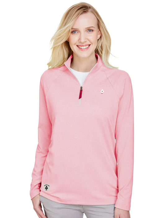 Women's UV Protection Micro-Stripe 1/4 Zip ROGUE LIFE MAINE OUTERWEAR