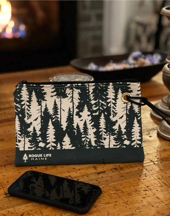 Breathe the Trees Zipper Pouch Wristlet ROGUE LIFE MAINE