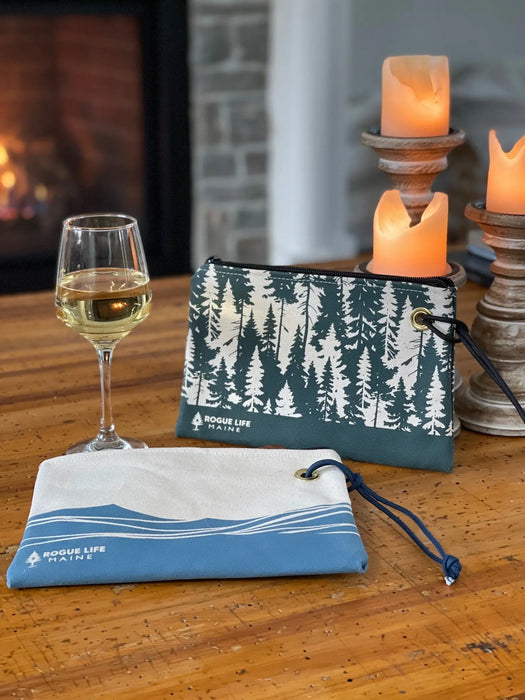 Taste the Seas Zipper Pouch Wristlet ROGUE LIFE MAINE
