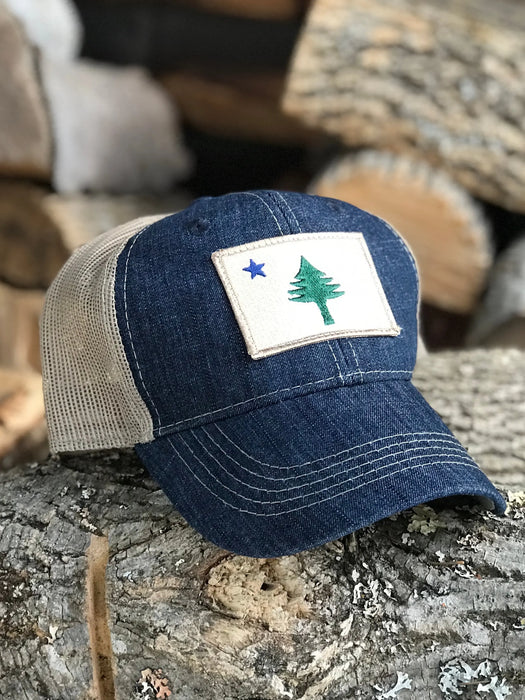ME Flag Denim Trucker Hat SHOP ROGUE WEAR - product.metafields.shopify.color-pattern Hats