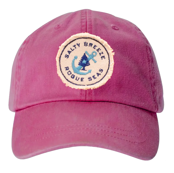 Salty Breeze Rogue Seas Frayed Patch Twill Hat SHOP ROGUE WEAR Hats Pigment-Pink