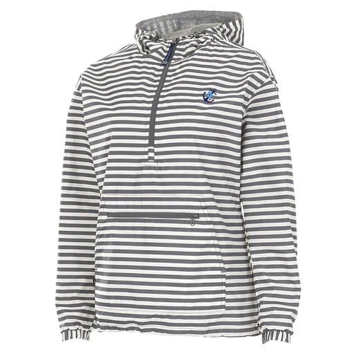 Women's Striped Windbreaker Lined Pullover - Anchor ROGUE LIFE MAINE OUTERWEAR 3XL-White