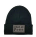 Cold as F*** Lined Knit Leather Patch Beanie SHOP ROGUE WEAR Hats Black