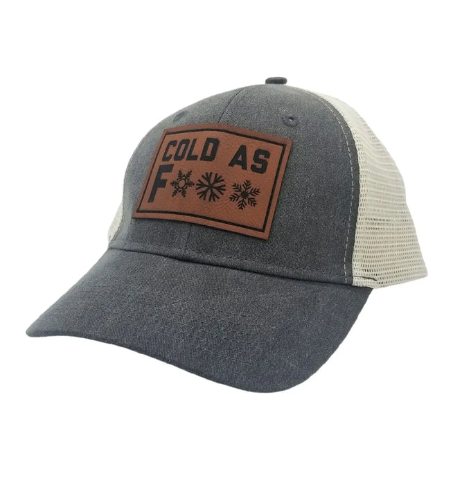 Cold as F*** Trucker Hat SHOP ROGUE WEAR Hats Color-Black-Stone