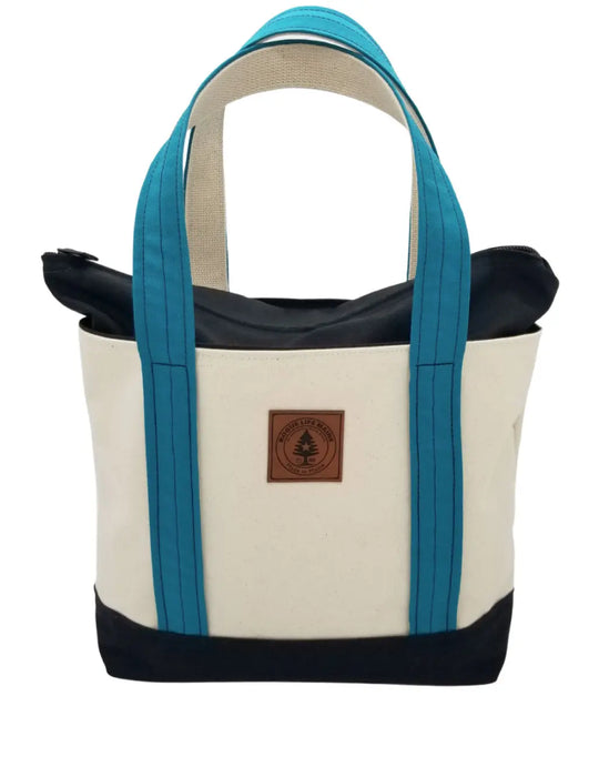 Medium Tote Bag with Zipper Top SHOP ROGUE WEAR Bags Black-Peacock