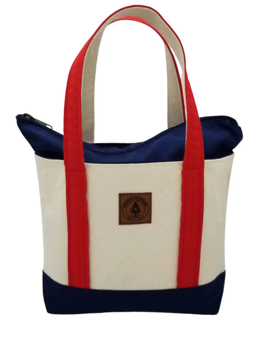 Medium Tote Bag with Zipper Top SHOP ROGUE WEAR Bags Navy-Red