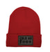 Cold as F*** Lined Knit Leather Patch Beanie SHOP ROGUE WEAR Hats Red